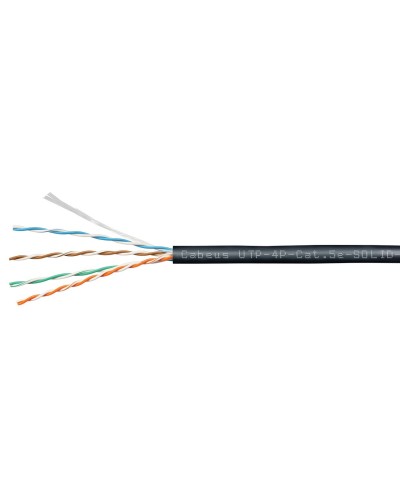 UTP-4P-Cat.5e-SOLID-OUT-PE-UV-100 (11246c-5). Кабель «витая пара» (LAN) для структурированных систем связи. CABEUS в Электростали