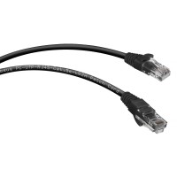 PC-UTP-RJ45-Cat.5e-2m-BK (7681c), чёрный. Патч-корд медный. CABEUS