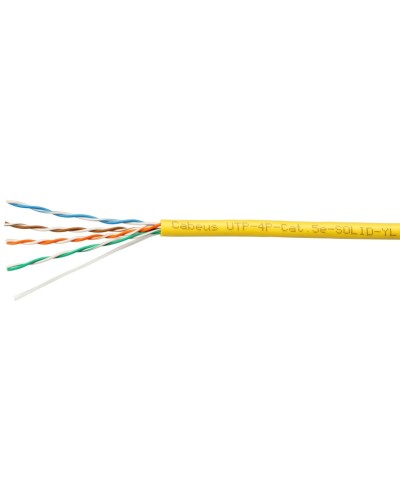 UTP-4P-Cat.5e-SOLID-YL (7251c). Кабель «витая пара» (LAN) для структурированных систем связи. CABEUS в Электростали