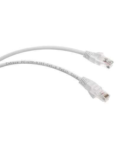 PC-UTP-RJ45-Cat.6-1m-WH (8670c), белый. Патч-корд медный. CABEUS в Электростали