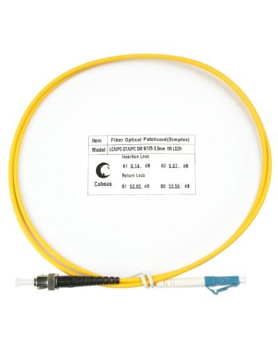FOP(s)-9-LC-ST-3m (7530c). Патч-корд оптический. CABEUS в Электростали