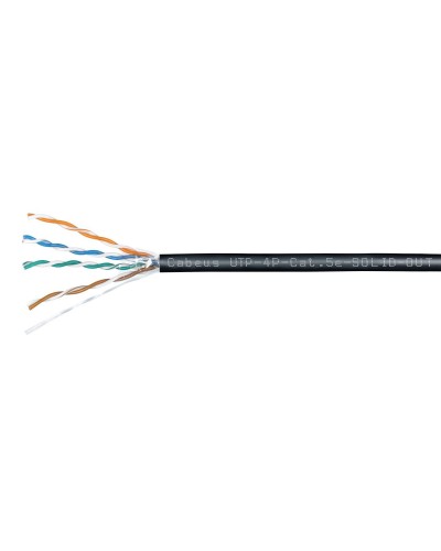 UTP-4P-Cat.5e-SOLID-OUT-LSZH-UV-100 (7172c-5). Кабель «витая пара» (LAN) для структурированных систем связи. CABEUS в Электростали