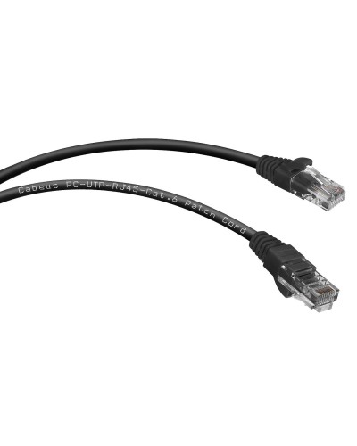 PC-UTP-RJ45-Cat.6-5m-BK (8667c), чёрный. Патч-корд медный. CABEUS в Электростали
