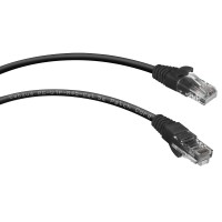 PC-UTP-RJ45-Cat.5e-0.15m-BK (8990c), чёрный. Патч-корд медный. CABEUS