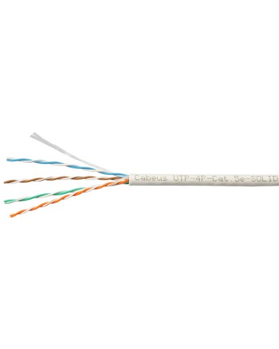 UTP-4P-Cat.5e-SOLID-LSLTx-GY-100 (10945c-5). Кабель «витая пара» (LAN) для структурированных систем связи. CABEUS в Электростали
