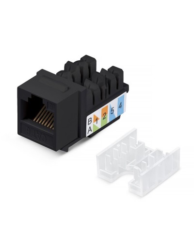 KJ-RJ45-Cat.6-90-SW-BK (10102c). Вставка Keystone Jack RJ-48. CABEUS в Электростали