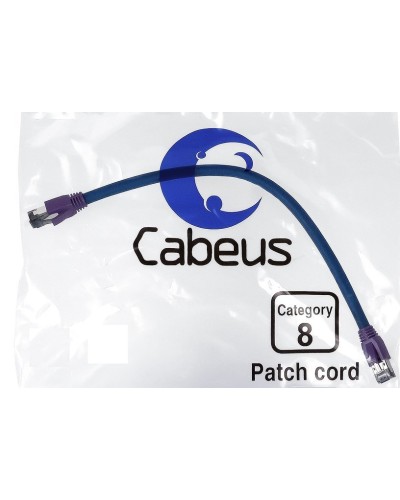 PC-SSTP-RJ45-Cat.8-1m-LSZH (9701c), серый. Патч-корд медный. CABEUS в Электростали