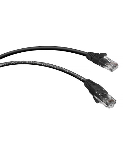 PC-UTP-RJ45-Cat.5e-1.5m-BK (7698c), чёрный. Патч-корд медный. CABEUS в Электростали
