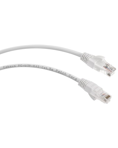 PC-UTP-RJ45-Cat.5e-5m-WH (7687c), белый. Патч-корд медный. CABEUS в Электростали
