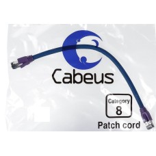 PC-SSTP-RJ45-Cat.8-2m-LSZH (9703c), серый. Патч-корд медный. CABEUS