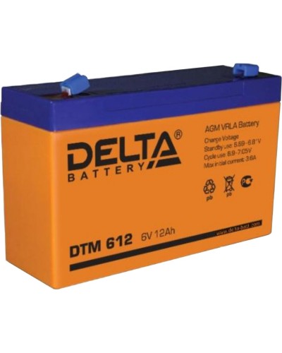 Delta DTM 612. Аккумулятор герметичный свинцово-кислотный. Delta в Электростали