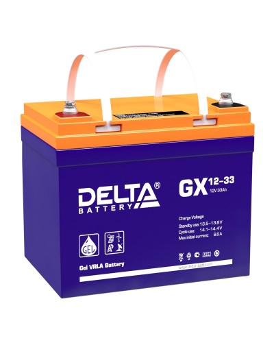 Delta GX 12-33. Аккумулятор герметичный свинцово-кислотный. Delta в Электростали