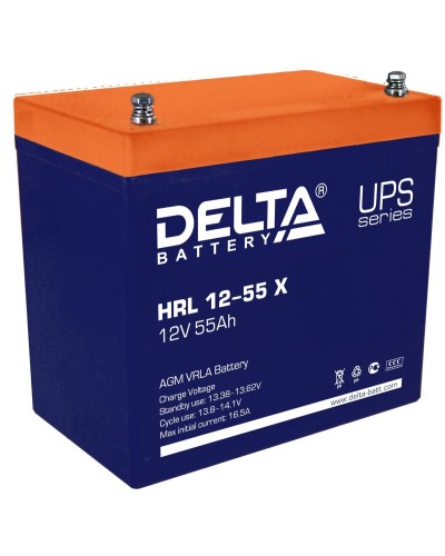 Delta HRL 12-55 X. Аккумулятор герметичный свинцово-кислотный. Delta в Электростали