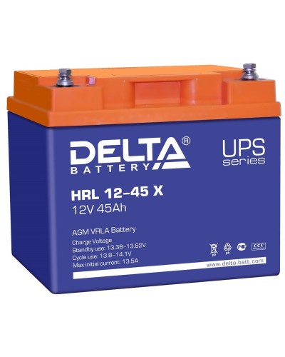 Delta HRL 12-45 X. Аккумулятор герметичный свинцово-кислотный. Delta в Электростали