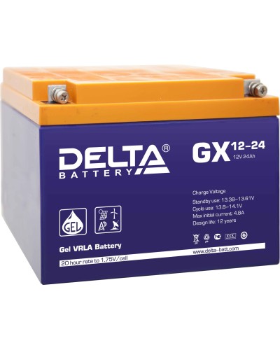 Delta GX 12-24. Аккумулятор герметичный свинцово-кислотный. Delta в Электростали