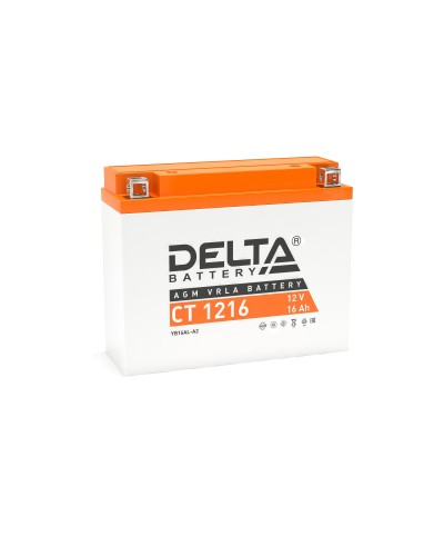 Delta CT 1216. Аккумулятор герметичный свинцово-кислотный стартерный. Delta в Электростали