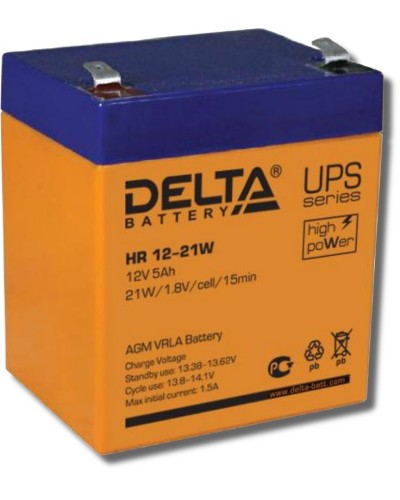 Delta HR 12-21 W. Аккумулятор герметичный свинцово-кислотный. Delta в Электростали