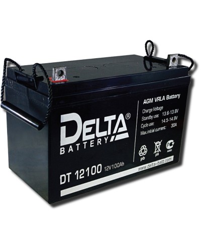 Delta DT 12100. Аккумулятор герметичный свинцово-кислотный. Delta в Электростали