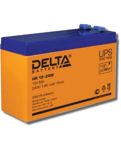 Delta HR 12-24 W. Аккумулятор герметичный свинцово-кислотный. Delta в Электростали