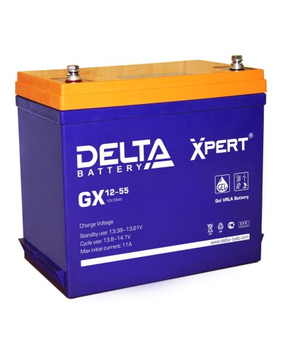 Delta GX 12-55. Аккумулятор герметичный свинцово-кислотный. Delta в Электростали