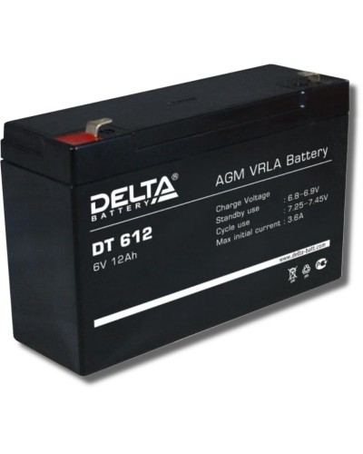 Delta DT 612. Аккумулятор герметичный свинцово-кислотный. Delta в Электростали