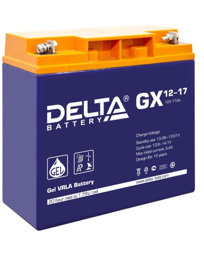 Delta GX 12-17. Аккумулятор герметичный свинцово-кислотный. Delta в Электростали