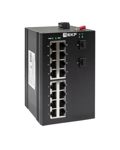 TSX-U-2GX/SFP-16GT. Промышленный неуправляемый коммутатор. EKF в Электростали