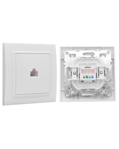 Минск Розетка RJ-45 1-местная СП (ERK01-035-10). Розетка RJ-45 1-местная СП. EKF в Электростали