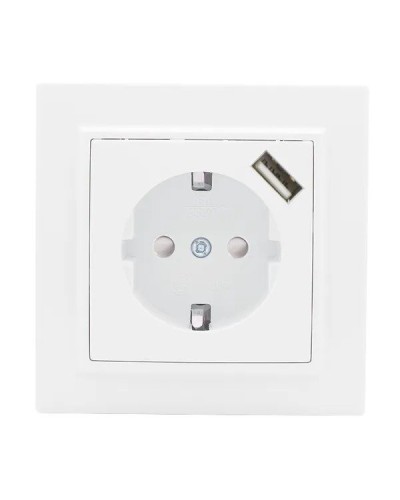 Минск Розетка 1-местная СП с/з 16А (ERR16-028-100-USB). Розетка 1-местная СП с/з 16А. EKF в Электростали