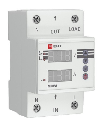 MRVA 63A PROxima (MRVA-63A). Реле напряжения и тока с дисплеем. EKF в Электростали