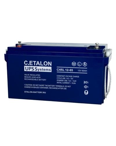 C.ETALON CHRL 12-65. Аккумулятор герметичный свинцово-кислотный. ETALON в Электростали