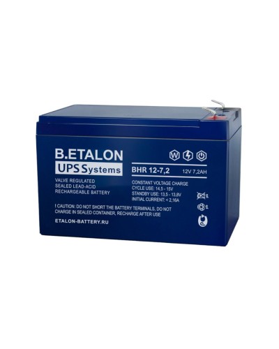 B.ETALON BHR 12-7,2. Аккумулятор герметичный свинцово-кислотный. ETALON в Электростали