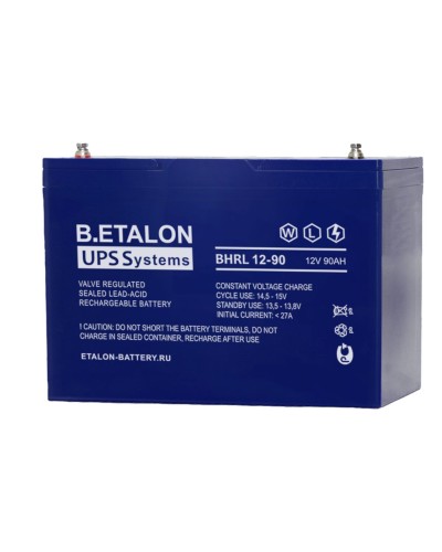 B.ETALON BHRL 12-90. Аккумулятор герметичный свинцово-кислотный. ETALON в Электростали
