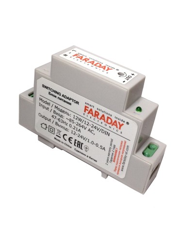 12W/12-24V/DIN. Блок питания. FARADAY в Электростали