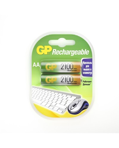 GP 210AAHC AA (GP 210AAHC-2DECRC2), упак. 2 шт.. Перезаряжаемые аккумуляторы. GP Batteries в Электростали