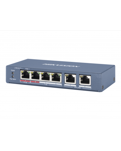 DS-3E0106P-E/M. Коммутатор с питанием POE. Hikvision в Электростали