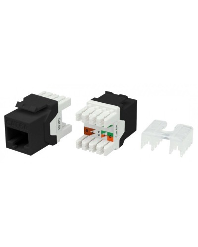 KJ8-8P8C-C6A-180-BK. Вставка Keystone Jack RJ-45. Hyperline в Электростали