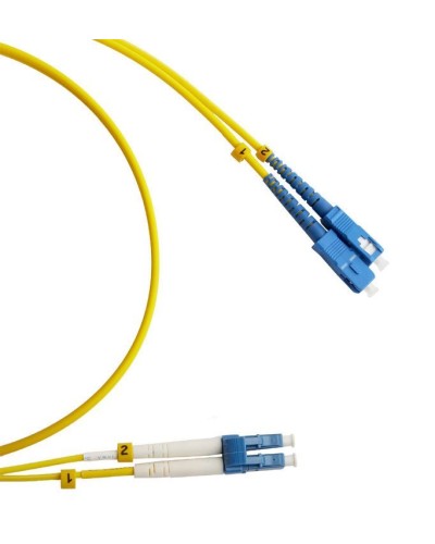 FC-D2-9-LC/UR-SC/UR-H-2M-LSZH-YL. Патч-корд волоконно-оптический LC/UPC-SC/UPC. Hyperline в Электростали