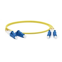FC-D2-9-LC/UR-LC/UR-H-5M-LSZH-YL. Патч-корд волоконно-оптический одномодовый. Hyperline