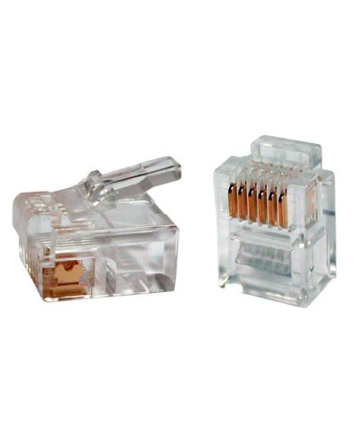 PLUG-6P6C-P-C2-100 (100 шт). Разъем RJ-12. Hyperline в Электростали