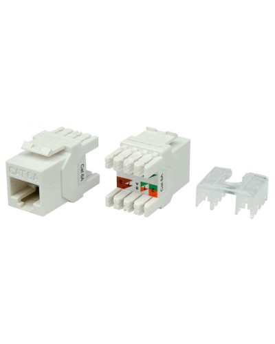 KJ8-8P8C-C6A-180-WH. Вставка Keystone Jack RJ-45. Hyperline в Электростали