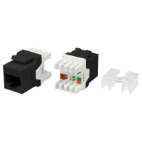 KJ8-8P8C-C6-180-BK. Вставка Keystone Jack RJ-45. Hyperline