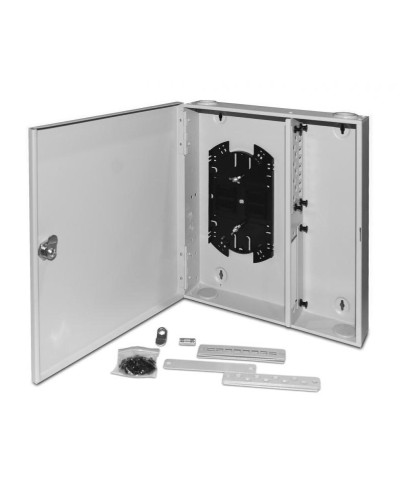 FO-WBX-4xSLT-W140H42-32UN-GY. Кросс оптический настенный. Hyperline в Электростали