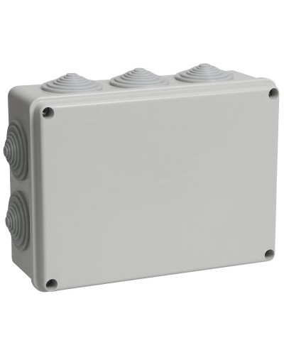 Коробка распаячная КМ41244 190х140х70 открытой проводки IP55 10 гермовводов серая (UKO11-190-140-070-K41-55). Коробка распаячная безгалогенная (HF). IEK в Электростали