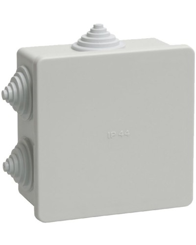 Коробка распаячная КМ41235 85х85х40 открытой проводки IP44 6 гермовводов серая (UKO11-085-085-040-K41-44). Коробка распаячная безгалогенная (HF). IEK в Электростали