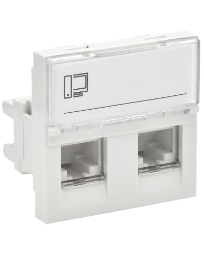 Розетка RJ45 кат.5E PRIMER РКИ-22-00-П-5 белый IEK (PR-KK40D-RI-0-2-2C5EU-K01). Розетка RJ-45. IEK в Электростали