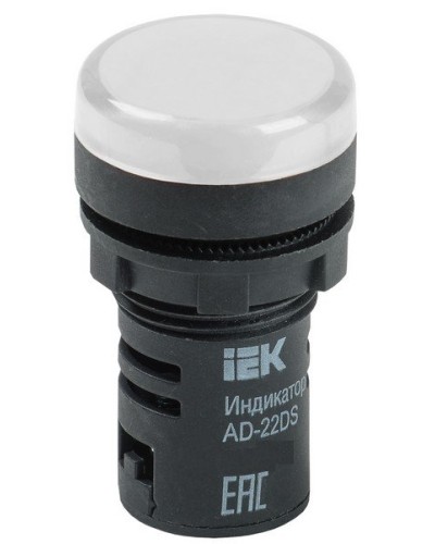 Лампа AD22DS (LED) матрица D22 мм 230В белый (BLS10-ADDS-230-K01). Светосигнальный индикатор. IEK в Электростали