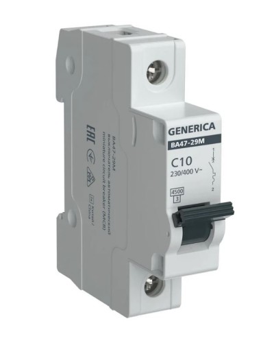 GENERICA ВА47-29М 1P C 10А 4,5кА (MVA21-1-010-C-G). Автоматический выключатель. IEK в Электростали