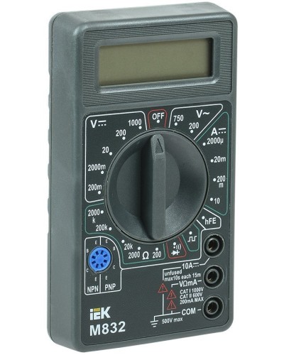 Мультиметр цифровой Universal M832 (TMD-2S-832). Мультиметр цифровой. IEK в Электростали