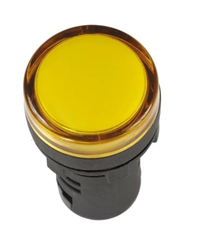 Лампа AD22DS (LED) матрица D22 мм желтый 12В AC/DC желтый (BLS10-ADDS-012-K05). Светосигнальный индикатор. IEK в Электростали